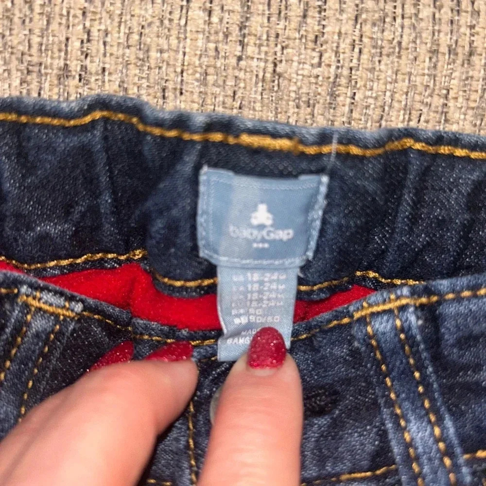 😍Baby Gap Flannel lined Jeans size 18-24 months - Picture 2 of 6